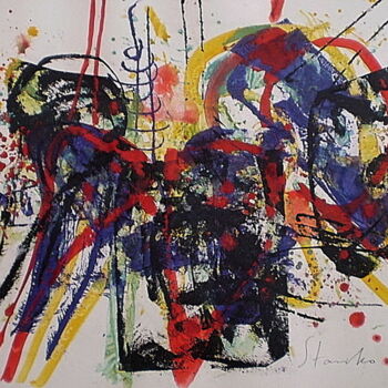 Schilderij getiteld "Improvisation-XVIII" door Stanislav Bojankov, Origineel Kunstwerk, Acryl