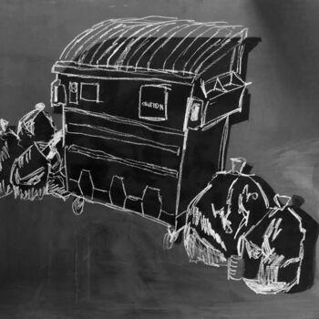 Картина под названием "dumpster" - Stanislav Dasiukevich, Подлинное произведение искусства, Рисунок распылителем краски