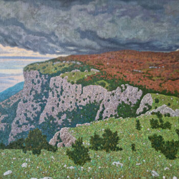 Peinture intitulée "Весна в Крыму." par Stanislav Dulatov, Œuvre d'art originale, Huile