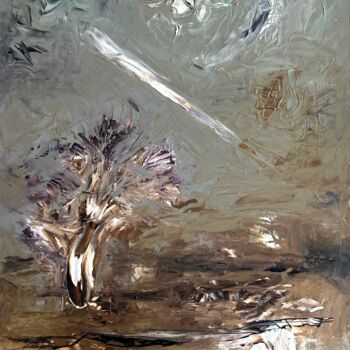 Pintura intitulada "Upstream flows" por Stanislav Yushkov, Obras de arte originais, Óleo