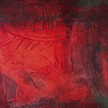 Картина под названием "Flame" - Stanislav Yushkov, Подлинное произведение искусства, Энкаустический Установлен на Деревянная…