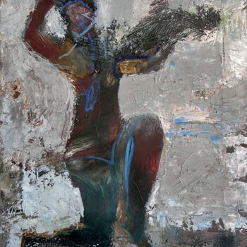 Картина под названием "She" - Stanislav Yushkov, Подлинное произведение искусства, Масло Установлен на Деревянная рама для н…