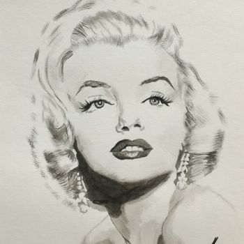 绘画 标题为“Marilyn Monroe” 由Joel Massau, 原创艺术品, 墨