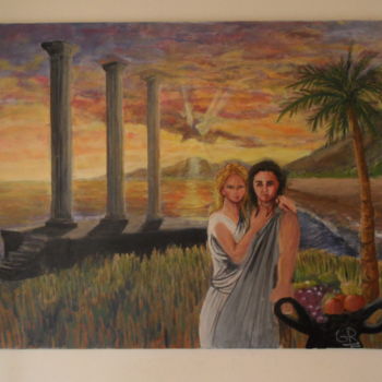 Pittura intitolato "Le temple de l'amour" da Gigi, Opera d'arte originale, Acrilico