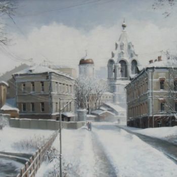 Peinture intitulée "Гончарная улица" par Aleksandr Starodubov, Œuvre d'art originale