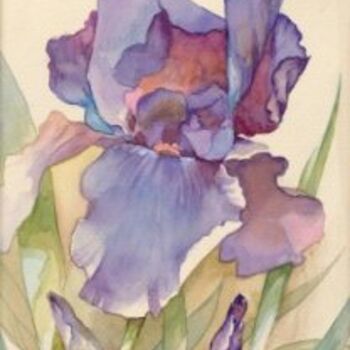 Malerei mit dem Titel "Iris" von Nadia Starovoytova, Original-Kunstwerk, Öl
