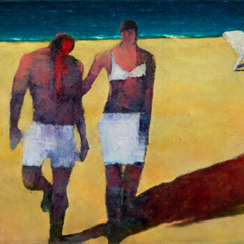 Pittura intitolato "Surfer" da Stas Prokhortsev Stanislav Prokhortsev, Opera d'arte originale, Olio