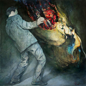 Peinture intitulée "Last dance with 2020" par Stas Prokhortsev Stanislav Prokhortsev, Œuvre d'art originale, Huile