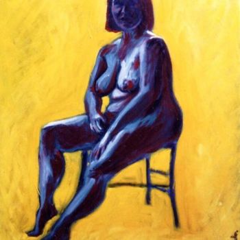 Pintura intitulada "Femme Nue Assise" por Cornelie Statius Muller, Obras de arte originais, Óleo