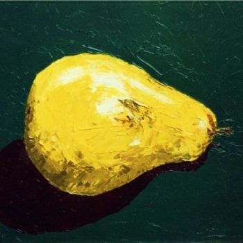 Peinture intitulée "Poire au Couteau" par Cornelie Statius Muller, Œuvre d'art originale, Huile