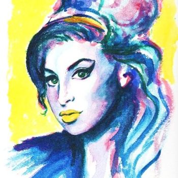 Painting titled "Hommage à Amy Wineh…" by Cornelie Statius Muller, Original Artwork, Oil