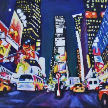 Peinture intitulée "La Danse de Time Sq…" par Cornelie Statius Muller, Œuvre d'art originale, Huile