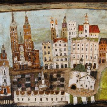 Painting titled "Cracow 2012" by Dominika Stawarz-Burska, Original Artwork, Oil