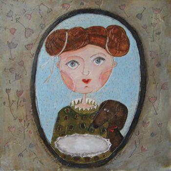 Картина под названием "Emily" - Dominika Stawarz-Burska, Подлинное произведение искусства, Масло
