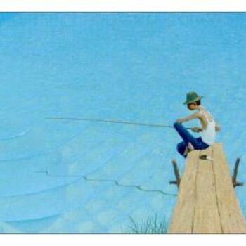 Картина под названием "Рыбачек" - Владимир Стахеев, Подлинное произведение искусства