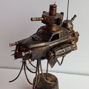 Sculpture titled "Strij" by Steampunker_ukraine, Original Artwork, Metals