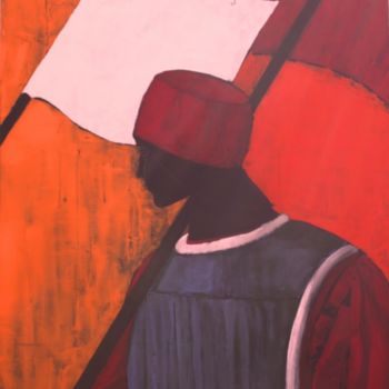 Pintura intitulada "bandierino" por Stecchi Massimo, Obras de arte originais