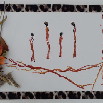 제목이 "Femmes africaines"인 미술작품 Ditellia Steeland로, 원작, 아크릴
