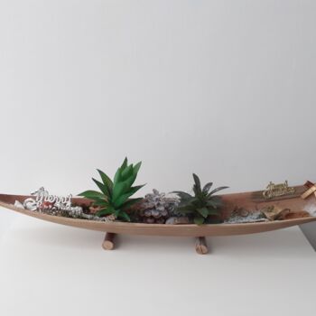 Design intitulée "Barque de Noël en f…" par Ditellia Steeland, Œuvre d'art originale, Bois