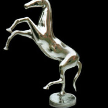 Skulptur mit dem Titel "Stahl-Skulptur-Stei…" von Stahl Farbe, Original-Kunstwerk, Metalle