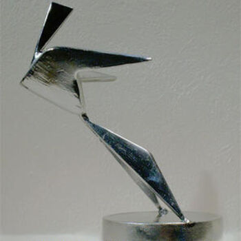 Skulptur mit dem Titel "Stahl Skulptur Yin…" von Stahl Farbe, Original-Kunstwerk, Metalle