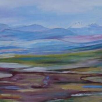 Schilderij getiteld "mountains Rondane n…" door Annette Steens, Origineel Kunstwerk, Acryl