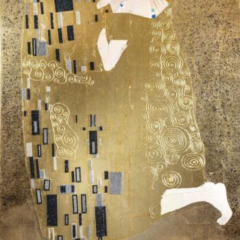 Картина под названием "The Kiss revisited" - Steeve Halfon, Подлинное произведение искусства, Масло