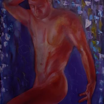 Painting titled "Prestance masculine" by Steeve Tabar, Original Artwork, Acrylic