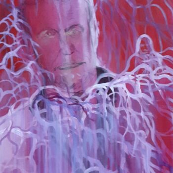 Schilderij getiteld "MANMAN MACRON A AP…" door Steeve Tabar, Origineel Kunstwerk, Acryl