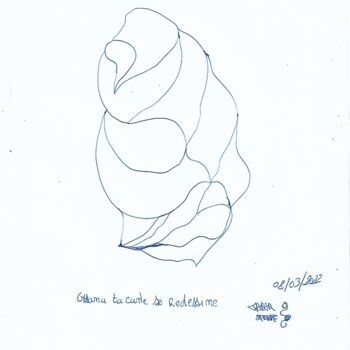 Drawing titled "GHANA ta carte se r…" by Steeve Tabar, Original Artwork, Ballpoint pen