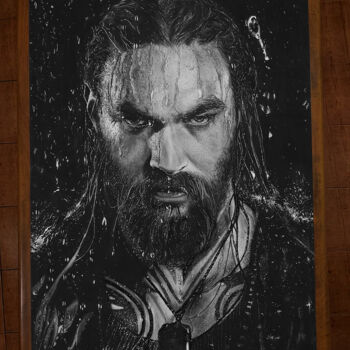 Drawing titled "Jason Momoa Realist…" by Steeven Shaw, Original Artwork, Charcoal