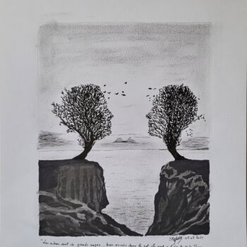 "La sagesse des arbr…" başlıklı Resim Stefan tarafından, Orijinal sanat, Mürekkep