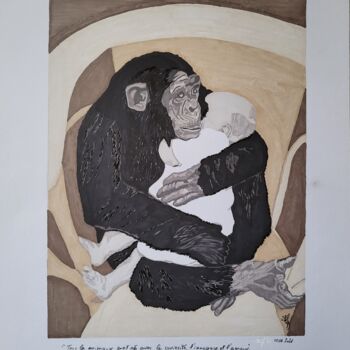 Dibujo titulada "L'amour sans préjug…" por Stefan, Obra de arte original, Tinta
