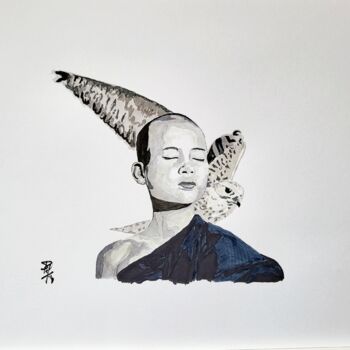 Dibujo titulada "Savoir entendre" por Stefan, Obra de arte original, Tinta