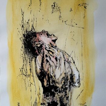 Desenho intitulada "Les brûlures de l'a…" por Stefan, Obras de arte originais, Tinta
