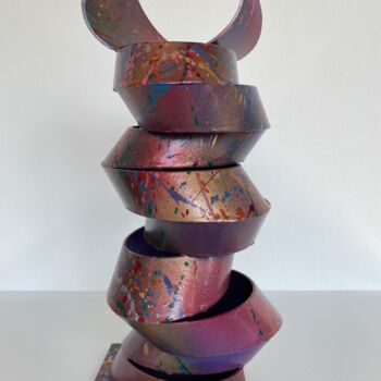 Scultura intitolato "Truthfully Tower" da Stefan Heinz, Opera d'arte originale, Metalli