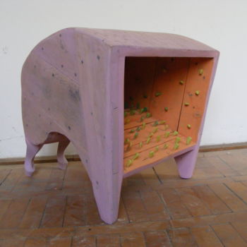 Sculpture titled "walking box" by Stefan Neacsu, Original Artwork
