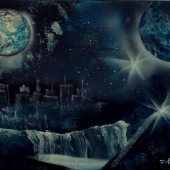 Картина под названием "SPACE 2" - Stefania P., Подлинное произведение искусства