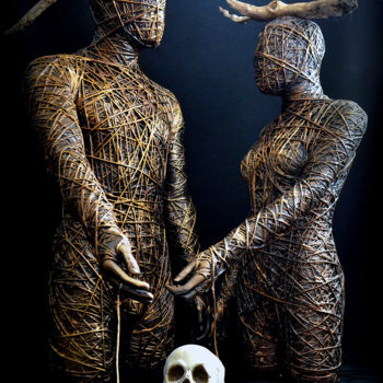 Скульптура под названием "legami-slegami" - Stefania Sergi, Подлинное произведение искусства
