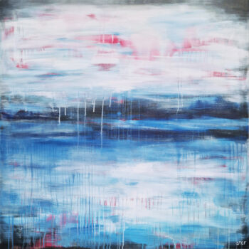 Картина под названием "'OCEAN VIEW' #4" - Stefanie Rogge, Подлинное произведение искусства, Акрил Установлен на Деревянная р…