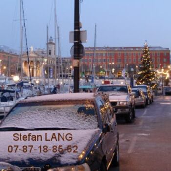 Fotografia intitolato "Es schneit in Nizza" da Stefan Lang, Opera d'arte originale