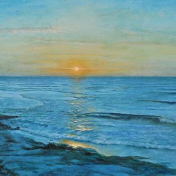 Pintura titulada "L'onda lunga" por Stefano Anselmi, Obra de arte original, Oleo