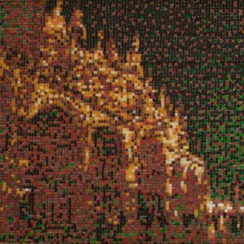 Malarstwo zatytułowany „San Marco di notte” autorstwa Stefano Di Marco, Oryginalna praca