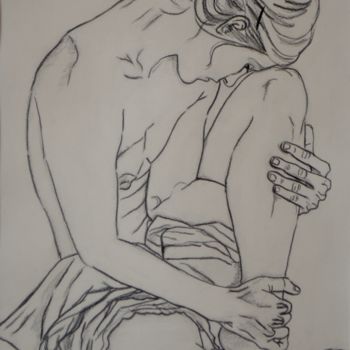Disegno intitolato "La modella di Schie…" da Stefano Di Marco, Opera d'arte originale, Grafite