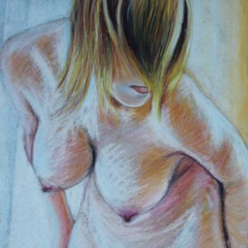 Painting titled "Nudo 3" by Stefano Di Marco, Original Artwork, Pastel
