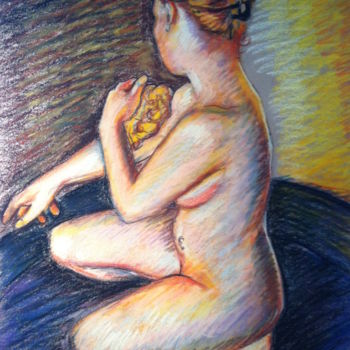 Painting titled "La modella di Degas…" by Stefano Di Marco, Original Artwork, Pastel