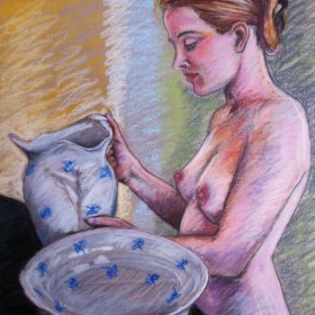 Pintura titulada "La modella di Degas…" por Stefano Di Marco, Obra de arte original, Pastel