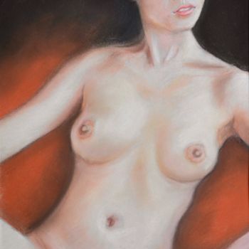 Painting titled "Nudo 4" by Stefano Di Marco, Original Artwork, Pastel