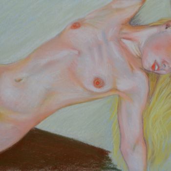 Painting titled "Nudo 6" by Stefano Di Marco, Original Artwork, Pastel