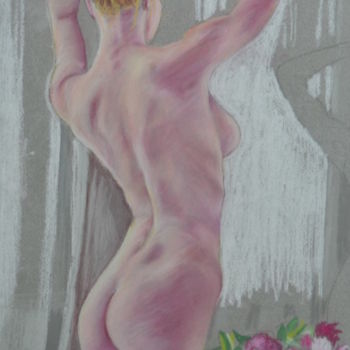 Painting titled "Nudo 8" by Stefano Di Marco, Original Artwork, Pastel